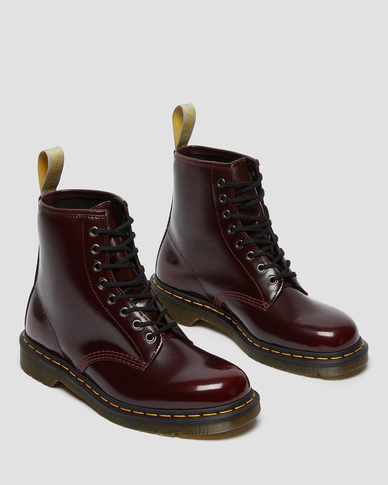 Dr Martens Vegan 1460 Snørestøvler Dame Lyserød Rød | DK 219WNB